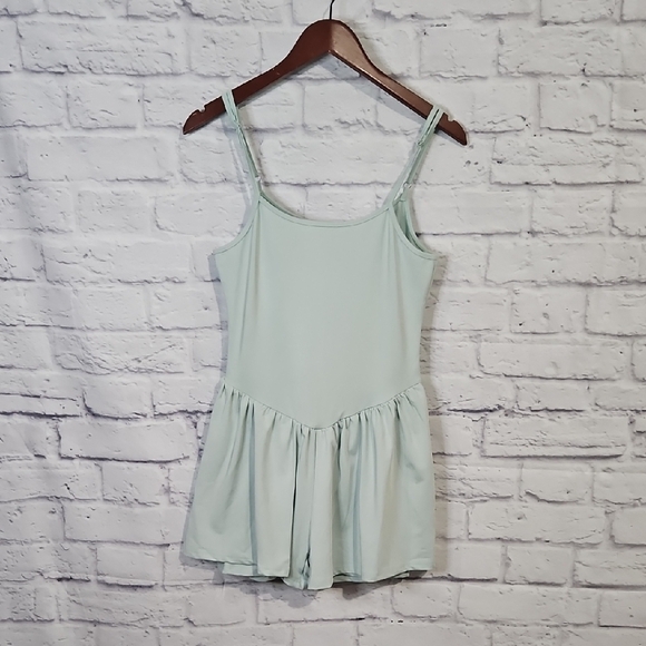 Mint Green Sleeveless Romper - Picture 1 of 5
